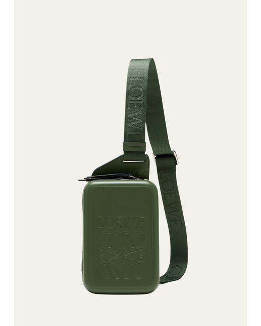Loewe Green Molded Sling Crossbody Bag for men