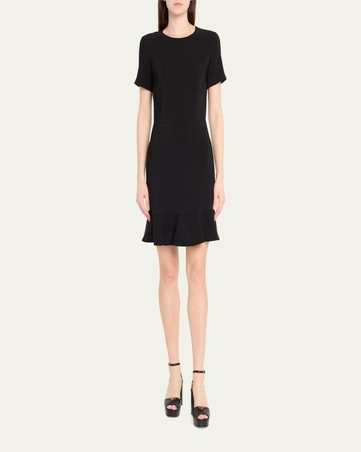 Prada Black Nappa Triangle Peep-Toe Platform Sandals