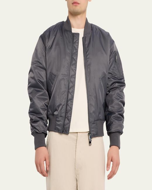 Officine Generale Gray Javier Nylon Bomber Jacket for men