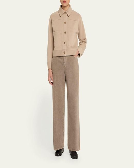 Vince Natural Cropped Patch Pocket Jacket