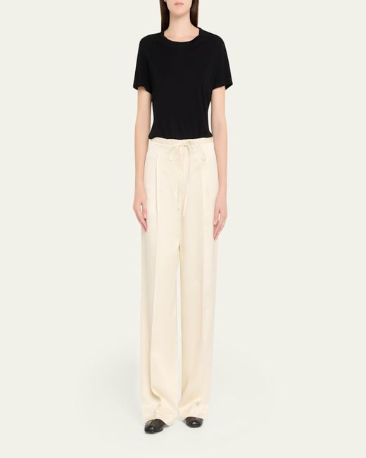 Rohe Natural Satin Drawstring Trousers