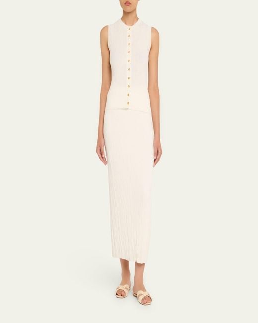 Anna Quan Natural Serafina Button-Front Top