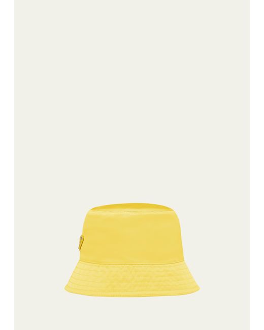 Prada Yellow Nylon Bucket Hat
