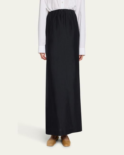 The Row Black Saul Maxi Skirt With Pockets