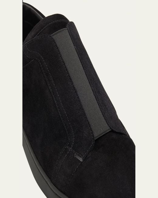 Christian Louboutin Black St Louis Suede Slip-On Sneakers for men