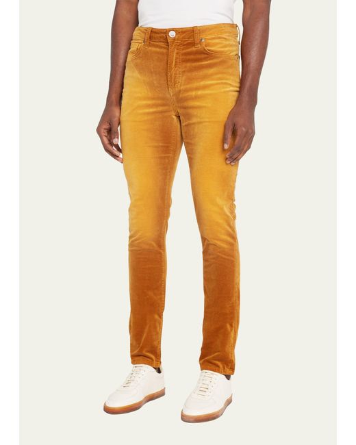 Monfrere Orange Greyson Luxe Velveteen Skinny Pants for men