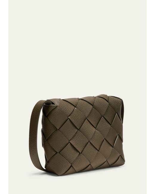 Bottega Veneta Natural Small Intreccio Leather Crossbody Bag for men