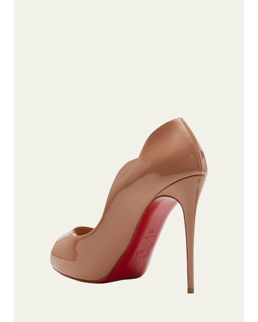 Christian Louboutin White Hot Chick Patent Red Sole Pumps