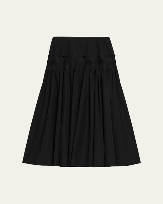 Theory Black High-Rise Yoke Skirt