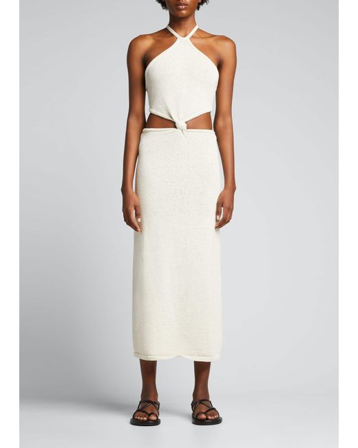 Cult Gaia Cameron Cutout Midi Knit Dress in White Lyst
