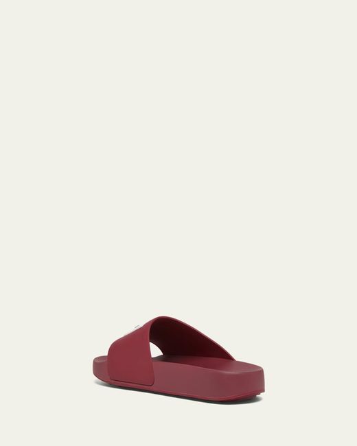 Givenchy Pink Logo Label Slide Sandals