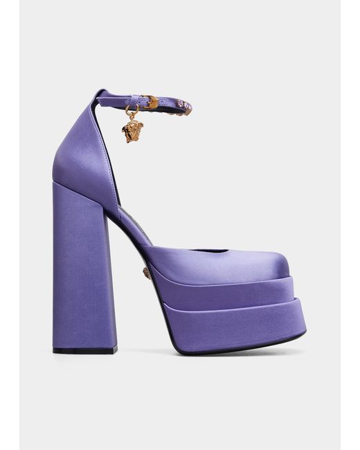 155mm platform satin pumps