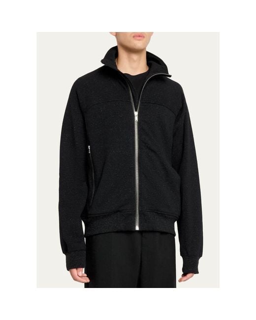 Rick Owens Black High Neck Full-Zip Jacket for men