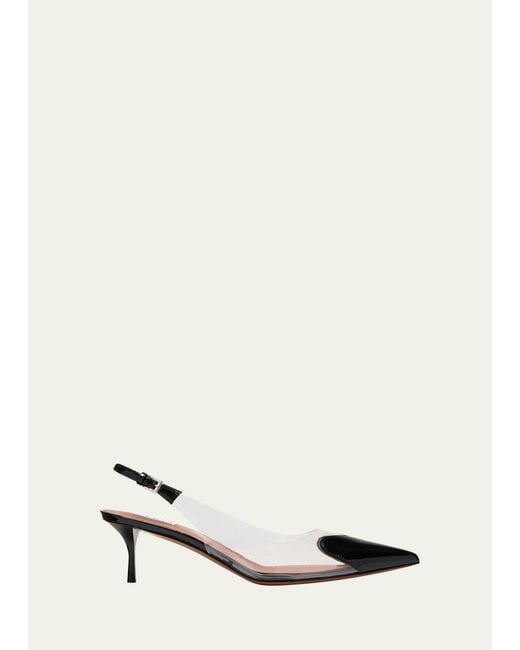Alaïa Pink Coeur Plexi Heart-Toe Slingback Pumps