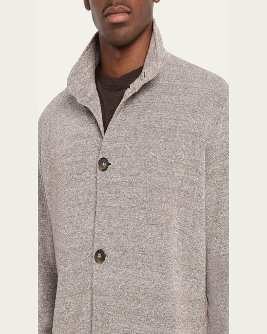 Kiton Gray Linen Blend Jacket for men