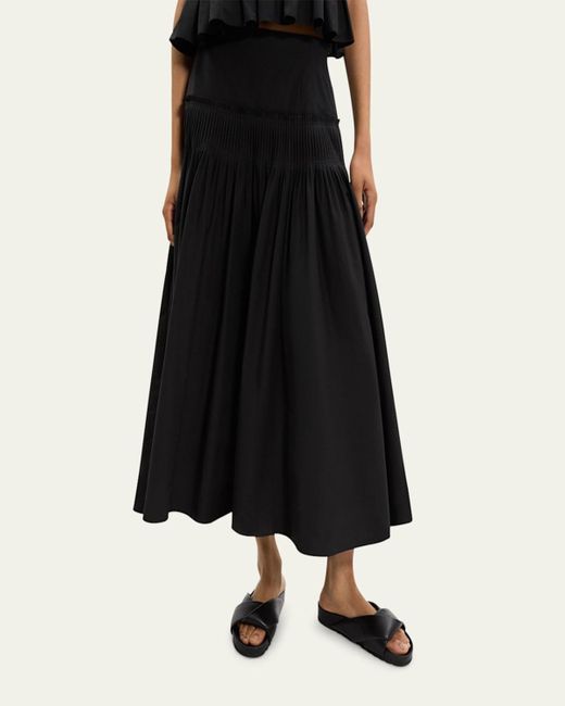 Theory Black High-Rise Yoke Skirt