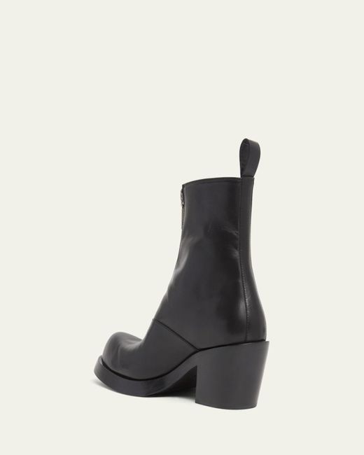 Alexander McQueen Black Sparrow Leather Cuban Boots for men