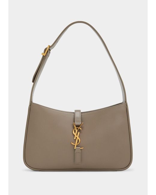 Saint Laurent Ysl Soft Leather Hobo Shoulder Bag in Natural Lyst