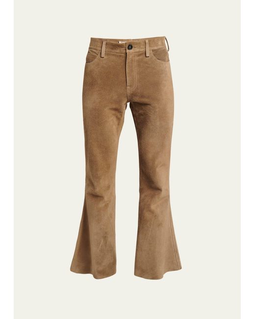 Marni Natural Suede 5-pocket Flare Pants for men