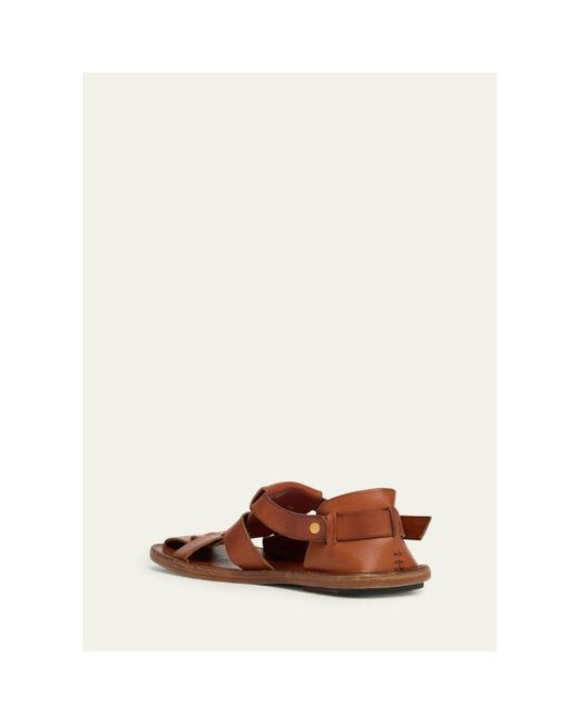 Versace Brown Leather Sandals for men