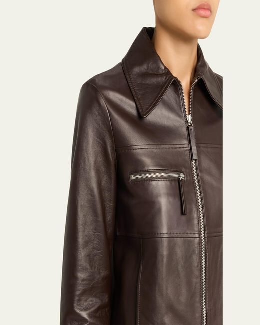 Proenza Schouler Brown Annabel Leather Jacket