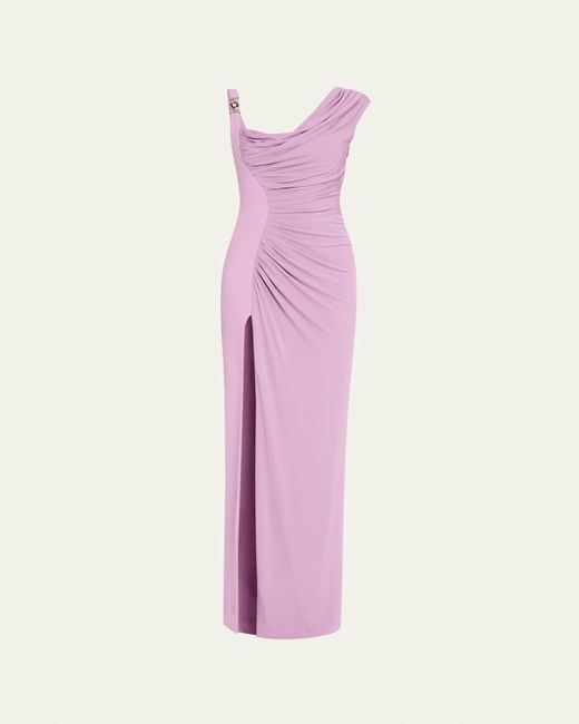 Versace Pink Ruched Jersey Gown