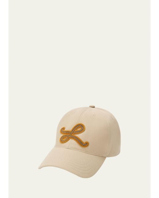 Loewe Natural L-Patch Cotton Baseball Cap for men