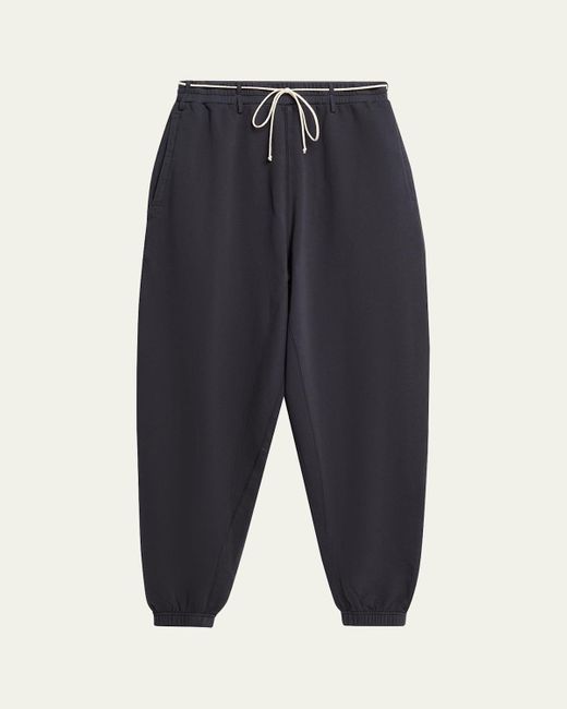 Mordecai Blue Cotton Relaxed-Fit Jogger Pants for men