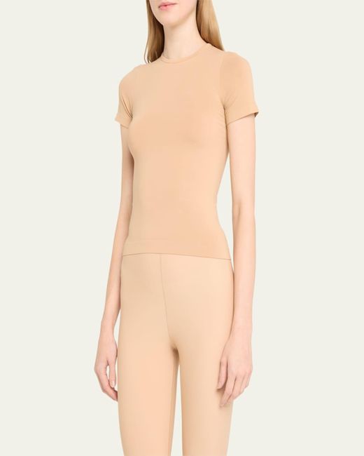 Skims Blue Soft Smoothing Seamless Short-Sleeve T-Shirt