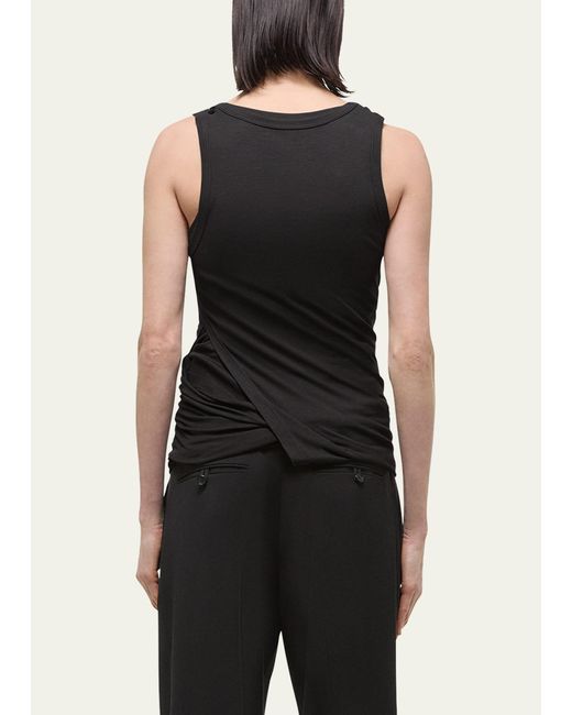 Helmut Lang Black Double-layered Tank Top