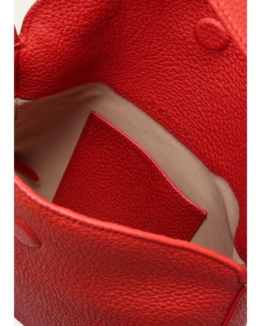 Akris Red Anna Little Leather Hobo Bag
