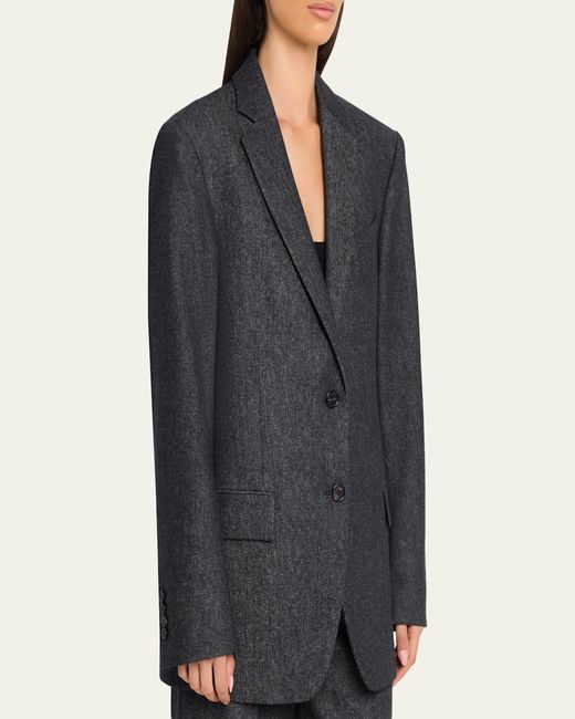 Michael Kors Blue Nico Two-Button Wool Blazer