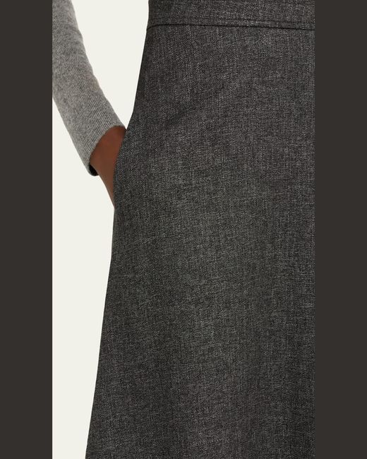 Vince Women's Black Jaspe A-Line Skirt mid length skirts