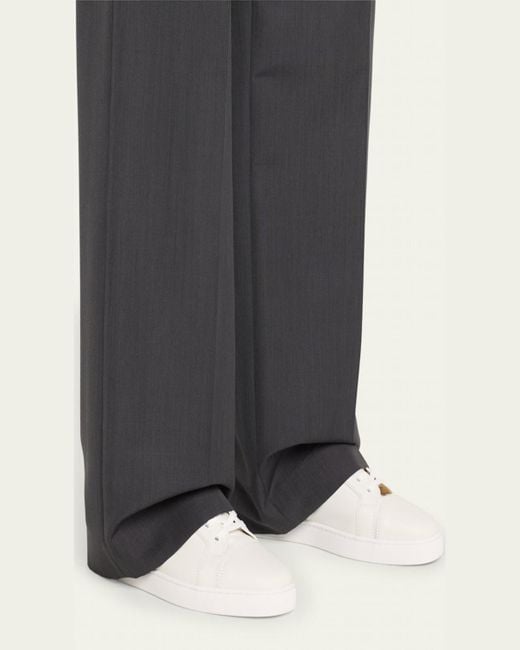 Christian Louboutin Natural Louis Junior Leather Low-top Sneakers for men