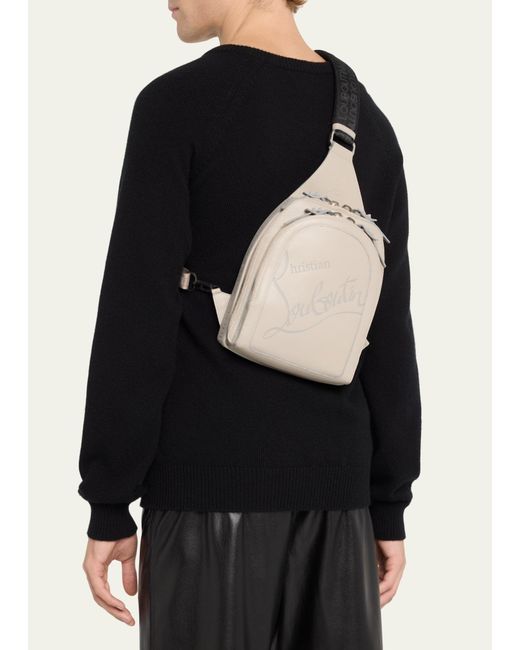 Christian Louboutin Natural Loubifunk Leather Sling Crossbody Bag for men