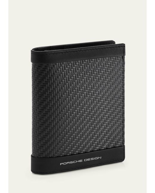 Porsche Design Black Carbon Fiber Wallet W/ Id Window for men