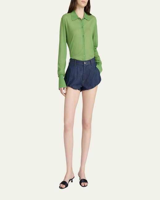 FRAME Blue The Shell Shorts