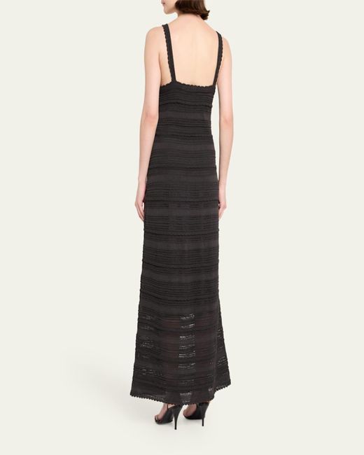 Zimmermann Black Lucky Sleeveless Lace Knit Dress
