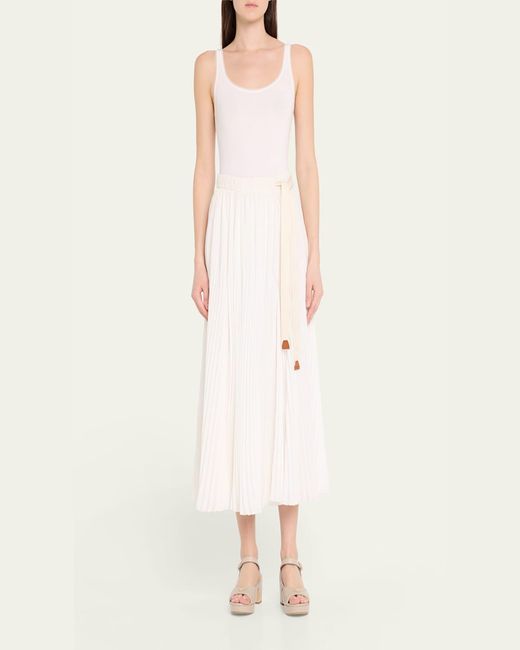 Prada White Soft Nappa Ankle Strap Platform Sandals