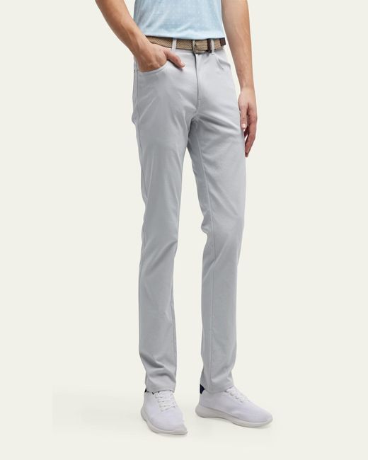 Peter Millar Gray Eb66 5-Pocket Performance Pants for men