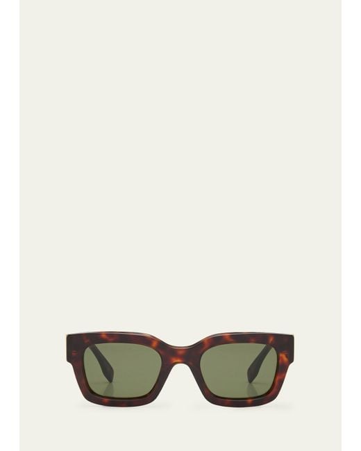 Fendi Natural Signature Oval Logo Sunglasses for men