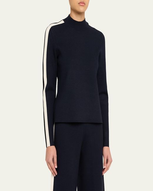 Veronica Beard Blue Asante Knit Pullover