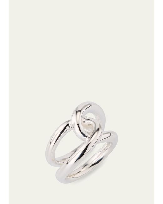 LIE STUDIO Natural The Agnes Sterling Silver Knot-tie Ring