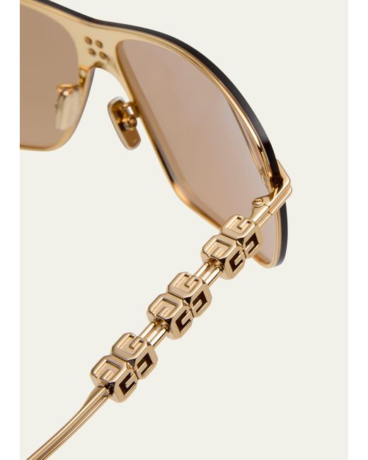 Givenchy Natural 4g Metal Alloy Shield Sunglasses