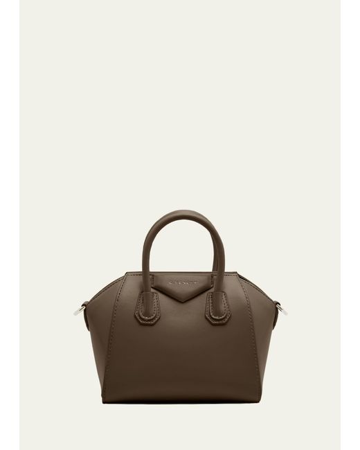 Givenchy Natural Antigona Toy Top Handle Bag In Box Leather