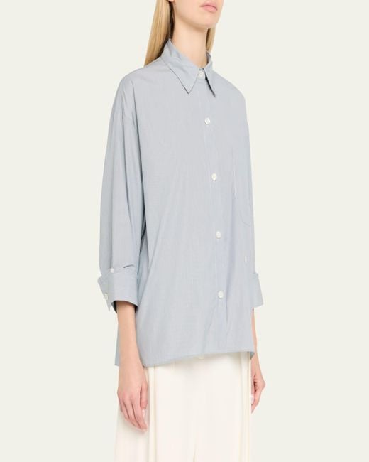 Twp White New Earl Striped Button-Front Shirt