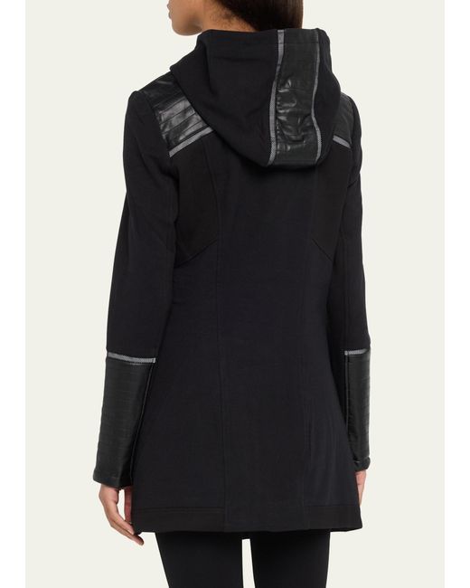 BLANC NOIR Hooded Traveler Jacket in Black Lyst