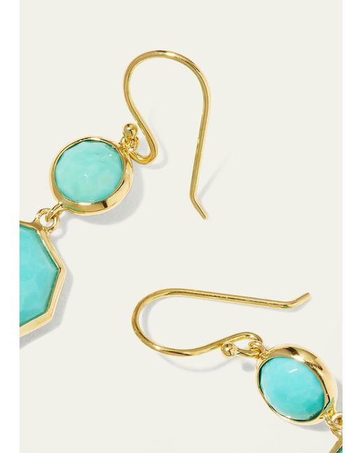 Ippolita Blue Small Crazy 8's Earrings In 18k Gold