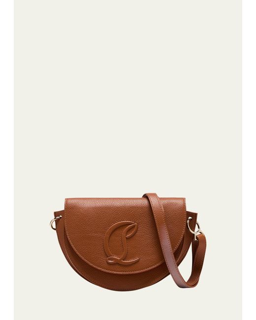 Christian Louboutin Brown By My Side Crossbody In Leather With Cl Logo