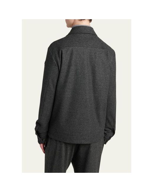 Moncler Black Cotton-Blend Jacket for men